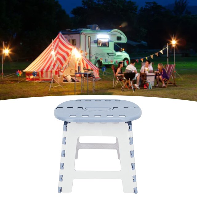 Folding Step Stool, 9 Inch Step Stool, 300 Lb Capacity PlasticFolding Step Ladder Folding Fishing Stool Kid Stool Child Household Plastic Small Bench