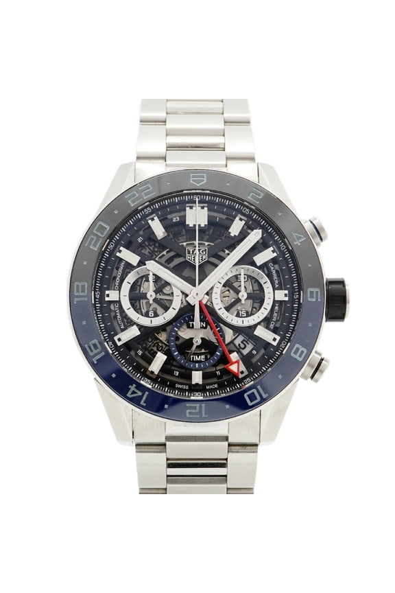 Pre-Owned TAG Heuer Carrera CBG2A1Z Skeleton Dial Men's Watch