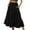 Black, variant on USSUMA Skirts for Women Trendy Summer Midi Skirt Solid Color Pleated Ruffles High-Elastic Pocket Mid-Calf Skirt Beach Skirt Retro Skirts Fashion Skirt Office Tax Free Weekend Red Skirt for Women M