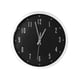 thumbnail image 1 of Reloj de Pared QZ Plata con fondo Negro 30 cm x 4 cm RLPLNE, 1 of 6