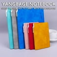 thumbnail image 1 of Juego de cuadernos de cuero A5 para estudiantes - pack de 2 con bolígrafos, cuaderno portátil de piel de oveja para escuela, negocios y toma de notas, 1 of 1