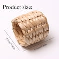 thumbnail image 2 of 6 Pcs Rattan Napkin Rings, Farmhouse Napkin Rings, Hand-Woven Napkin Rings Fall Rustic Napkins Rings for Thanksgiving Christmas Party Wedding Decor, 2 of 7