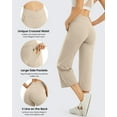 thumbnail image 4 of G4Free Capri Pants for Women Wide Leg Yoga Dress Capris with Pockets Cross Loose Casual Work Crop Pants, 4 of 9