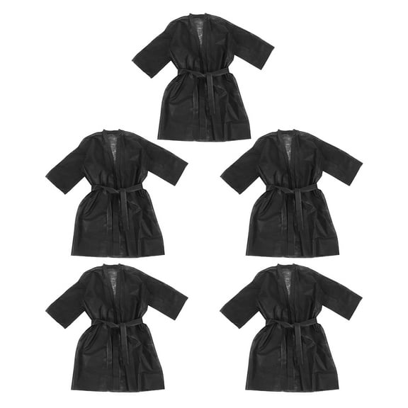 LULULION 5Pcs Disposable Sauna Robe For Salon Use Non-Woven Fabrics Comfortable Accessories For Women Men