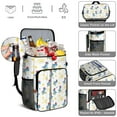 thumbnail image 5 of Travel Cooler Bag - White Cartoon Dinosaurs Skateboards Pattern Camping Beer Cooler Backpack with Bottle Opener- Waterproof Insulated Picnic Backpacks - Cooler Bag for Beach, 5 of 6