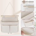 thumbnail image 4 of Pack of 2 Hanging Storage Bags, 3 Compartments with Sticky Hooks, 4 of 5