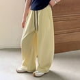 thumbnail image 5 of Barrel Sweatpants Girls Baggy Front Seam Drawstring Curved Wide Leg Sweatpants for Teen Girls Gym Y2k Sweats Pants Joggers, 5 of 7