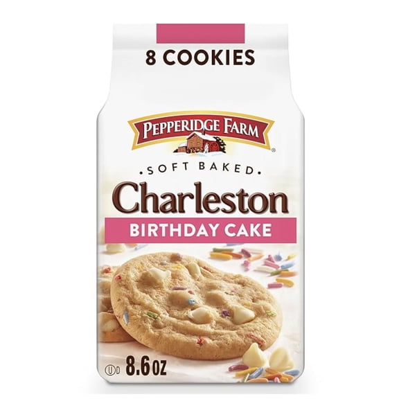 Pepperidges Farms Soft Baked Cookies, Charleston Birthday Cake, 8.6-ounce Bag w/JS REDHOK DEALZ Sticker