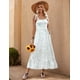 thumbnail image 3 of Vestido largo Zeagoo, casual, fluido, con tirantes finos, estampado floral, XXL, 3 of 6