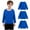 Blue, variant on Bnwani Toddler Shirts Long Sleeve Cotton Black Crew Neck Soft Casual Fashion Cute Solid Tops 12-24 Momths