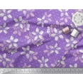 thumbnail image 2 of Soimoi Purple Georgette Viscose Fabric Dot & Floral Decor Fabric Printed BTY 42 Inch Wide, 2 of 3