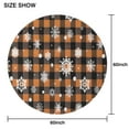 thumbnail image 6 of Orange and Black Plaid Christmas Snowflake Pattern Round Tablecloth 60"x60",Wrinkle Wipeable Table Cloth for Kitchen Dining Room Picnic Patio Party, 6 of 6