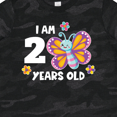 thumbnail image 4 of Inktastic I Am 2 Years Old Cute Smiling Butterfly with Flowers Girls Toddler T-Shirt, 4 of 5