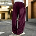 thumbnail image 6 of Evdexr Corduroy Pants Mens Drawstring Baggy Sweatpants Fall Winter Hip Hop Travel Pants Loose Fit Breathable Solid Color Trousers with Pockets 3XL, 6 of 6