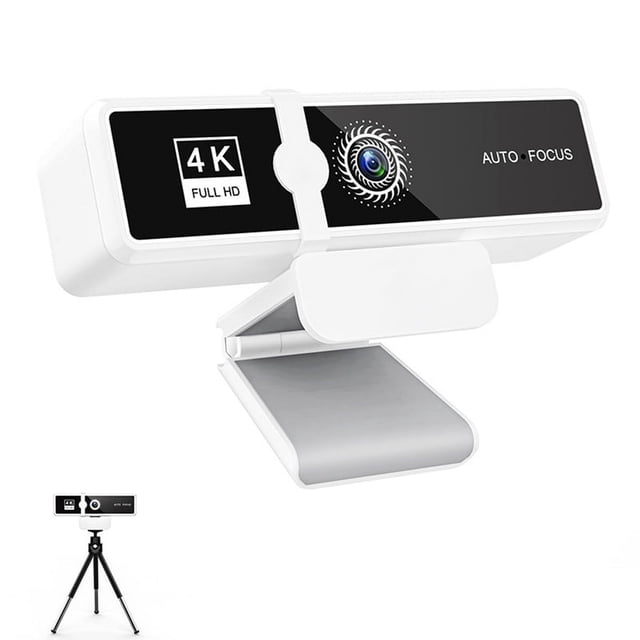 4K High Definition Computer Camera Network Live Broadcast High Definition Video Conference USB Camera White