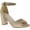 Champagne Glitter Synthetic, variant on Touch Ups Womens Amaya Heeled Sandal