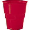 Team Spirit Solid Football Super Bowl Party 9oz Plastic Cups, Red, 12 Pack