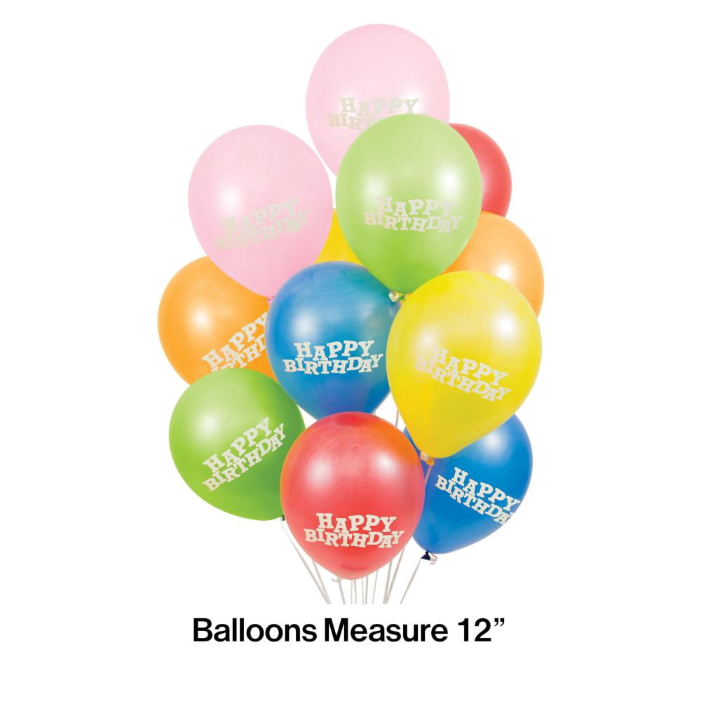 180/Case Bulk Assorted Happy Birthday Balloons