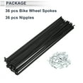 thumbnail image 4 of Unique Bargains 1 Set Universal Bicycle Spokes 12G Bike Wheel Spokes Nipple Black Carbon Steel Black-235mm, 4 of 7