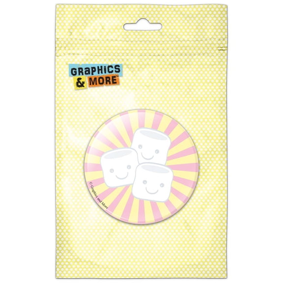 Cute Marshmallows Candy Pinback Button Pin Badge