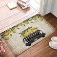 thumbnail image 3 of Indoor Doormat Front Door Welcome Mat Farm Fresh Lemon BlackBuffalo Check Plaid Truck Retro Old Newspaper Non Slip Floor Mat Entryway Rug Durable Low-Profile Mat Home Decor- 18" x 30", 3 of 7