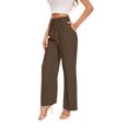 thumbnail image 1 of Pantalones anchos FUNYYZO Pantalones de negocios de cintura alta para mujer, 1 of 6
