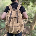 thumbnail image 4 of Mochila AUGUR de lona vintage de alta capacidad de 18 litros para senderismo, 4 of 8