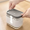 thumbnail image 4 of Kitchen Utensil Set 2 In 1 Soap Dispenser And Sponge Holder With 1 Cleaning Sponges For Kitchen Bathroom Sink Dish Bowl Washing Leakproof Soap Dispenser For Kitchen, White, 4 of 8