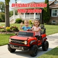 thumbnail image 2 of Ford Bronco Raptor 24V Kids Ride on Toys, Battery Powered Ride on Cars 2 Seater with Remote Control, Electric Car for Boys Girls 3-8 w/Bluetooth & LED Headlights, Red, 2 of 8