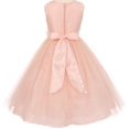 thumbnail image 4 of Little Girls Ruched V Neck Tulle Easter Pageant Gown Flowers Girls Dresses Ivory 4 (M3B4K7), 4 of 4