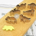 thumbnail image 3 of 6Pcs/Set Moule en Forme de Dinosaure Outil de Cuisson de Moule à Biscuits en Acier Inoxydable, 3 of 6