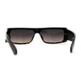 thumbnail image 2 of Square Flat Top Narrow Rectangular Plastic 90s Sunglasses Black Tortoise Smoke, 2 of 4