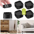 thumbnail image 1 of HELIAHOO 4 Pack Furniture Risers 1 Inch, Adjustable Bed Risers Heavy Duty for Table Desk Couch Chair Sofa Cabinet Bed Legs Dorm, Square Stackable Bed Raisers Blocks Lift Height 1", 2" AZ83-15061, 1 of 7