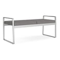 thumbnail image 1 of Gansett Reception Waiting Room 2-Seat Bench / Silver Steel / Light Gray, 1 of 5