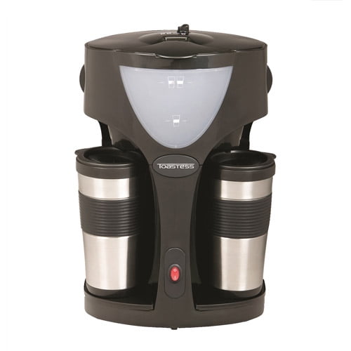 Toastess Tfc42T Coffee Maker Twin Drip 2Steel Mugs
