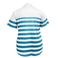 thumbnail image 5 of Kezqiaxn Womens Plus Size Tops Striped Short Sleeve Collared Work Shirts with Zipper Business Dressy Work Blouses, 5 of 5