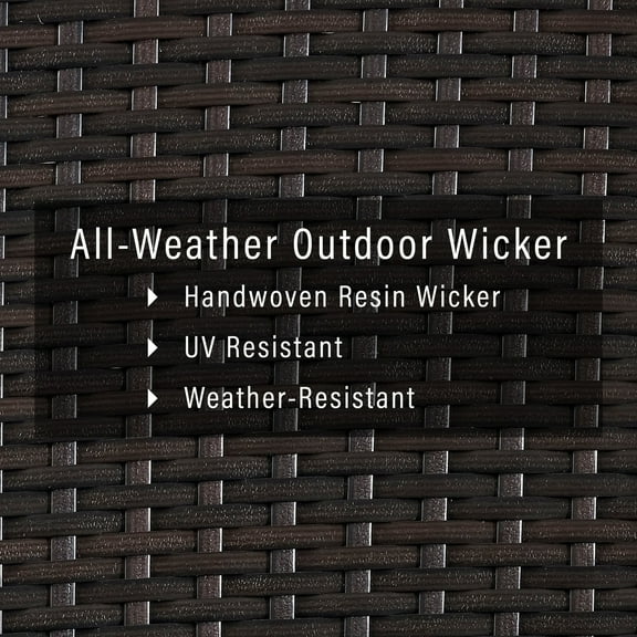 Crosley Furniture Palm Harbor 5PC Wicker / Rattan Conversation Set in Gray/Brown