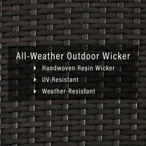 PALM HARBOR OUTDOOR WICKER GLASS TOP TABLE