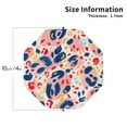 thumbnail image 3 of Pofeuu Abstract Leopard Print Print Leather Coasters Set of 6, Round Cups Mugs Mat Pad for Home Kitchen Heat Resistant Drink Coasters,Octagon, 3 of 7
