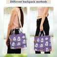 thumbnail image 4 of FORMRS Womens Corduroy Tote Bag Crossbody Shoulder Handbag with Pocket, Halloween Ghosts Purple, 4 of 7