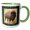 Green/White, variant on 3drose, Winter Buffalo, 11oz Magic Transforming Mug