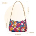 thumbnail image 3 of FORMRS Womens Shoulder Bag with Chain Strap Clutch Purse Cute Tote Handbag, Red Whimsical Floral, 3 of 7