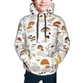 thumbnail image 5 of Kll Unisex Kids Boys Girls Hooded Pocket Pullover Hoodies-Mushrooms And Butterflies, 5 of 9