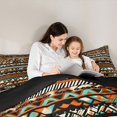 thumbnail image 4 of Homewish Colorful Bohemian Geometric Twin Comforter Sets,Vintage Boho Rhombus Stripes Bedding Set,Black Reversible,2-Piece,1 Comforter and 1 Pillowcase, 4 of 7