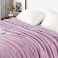 thumbnail image 6 of Exclusivo Mezcla Fuzzy Fleece Twin Size Bed Blanket, Lightweight Fluffy Solid Velvet Twin Blankets, 60x80 Inches, Light Purple, 6 of 11