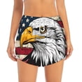 thumbnail image 2 of Balery American Bald Eagle Pantalones cortos deportivos para mujer con forro y dos bolsillos, elásticos, para entrenamiento, gimnasio, yoga-XX-Large, 2 of 7