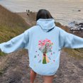 thumbnail image 5 of Women's Crewneck Hooded Sweatshirts Long Sleeve Hoodies Graphic Printed Lightweight Casual Loose Fit Fashion Tops 2025 with Pocket, 5 of 5