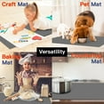 thumbnail image 6 of Extra Large Silicone Mat, Silicone Mats for Kitchen Counter 47.3''x23.6''x0.08", 2MM Nonslip Heat Resistant Mat, Countertop Protector, Nonstick Waterproof Craft Mat Table Placemat(Dark Gray), 6 of 13