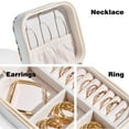 thumbnail image 3 of Mother's Day Dragonfly Stylish Jewelry Box with Adjustable Grids & Metal Zipper for Rings, Earrings, Bracelets - Compact and Convenient, 3 of 6