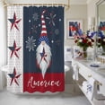 thumbnail image 4 of Independence Day Shower Curtain, 72" x 72", American Flag Pentagram Dwarf celebration Waterproof Bathroom Curtain Washable Shower Curtain Set with 12 Hooks, 4 of 9